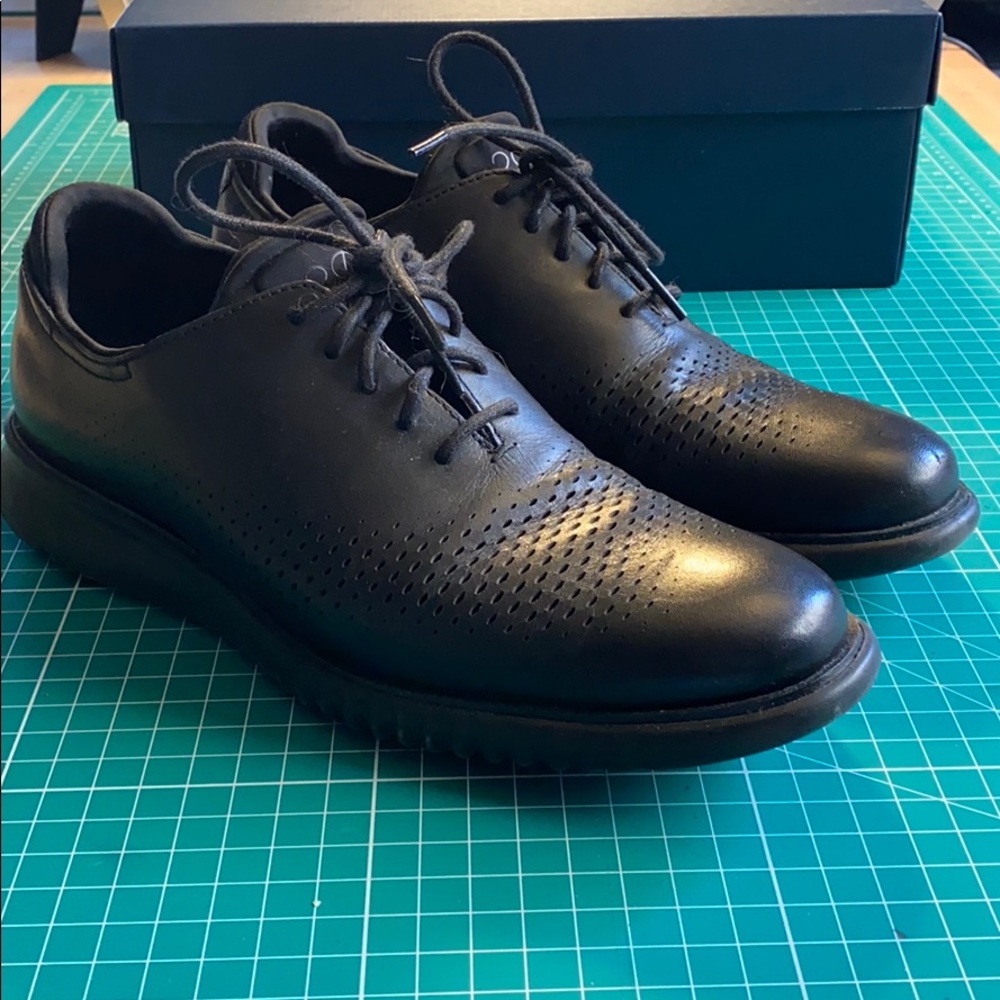 2.ZERØGRAND Lined Laser Wingtip Oxford